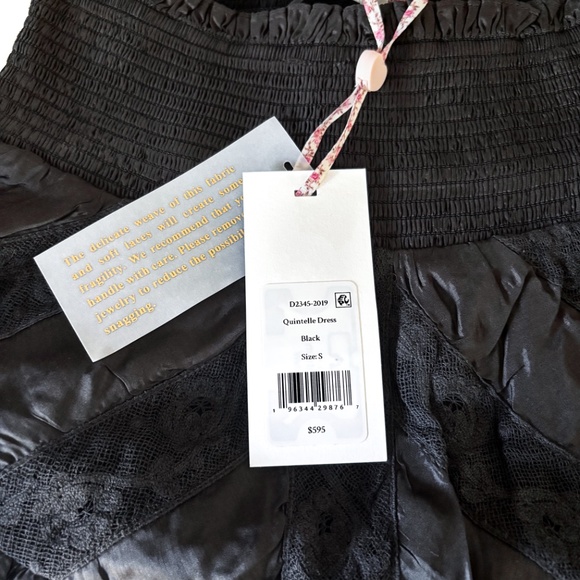 NWT LoveShackFancy Quintelle Dress | Black | Size S | $595 Retail - Picture 4 of 11